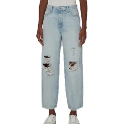Balloon Distressed Denim Ankle Jeans