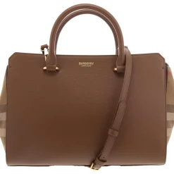 Banwell Mixed Media Leather Satchel Handbag