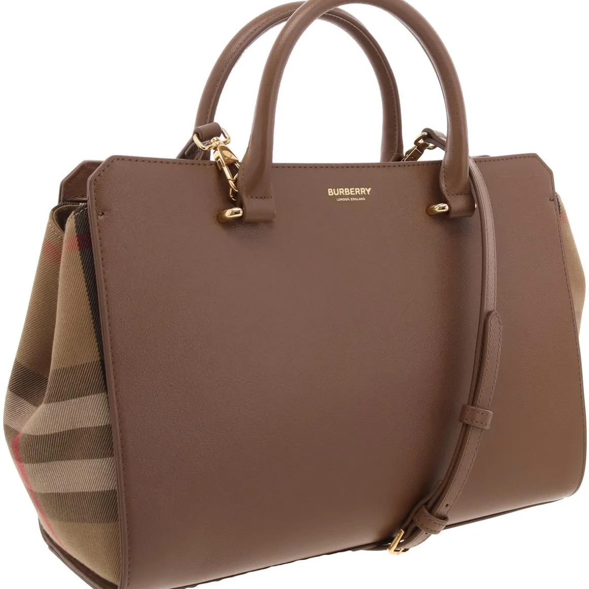 Banwell Mixed Media Leather Satchel Handbag