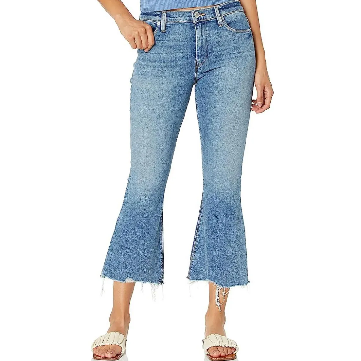 Barbara Boo Denim High-Waisted Pants