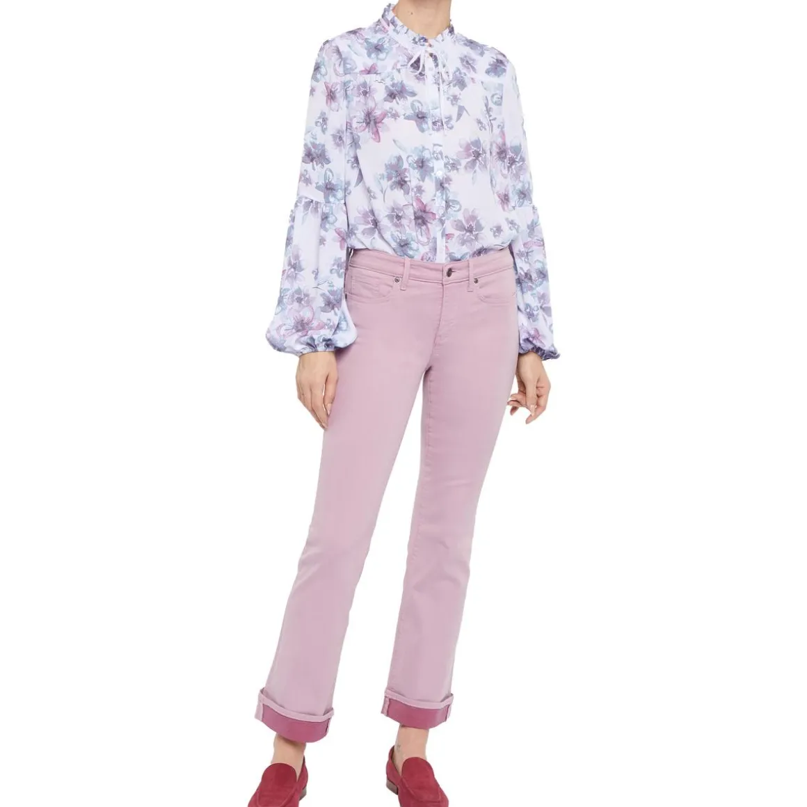 Barbara Cuffed Denim Bootcut Jeans