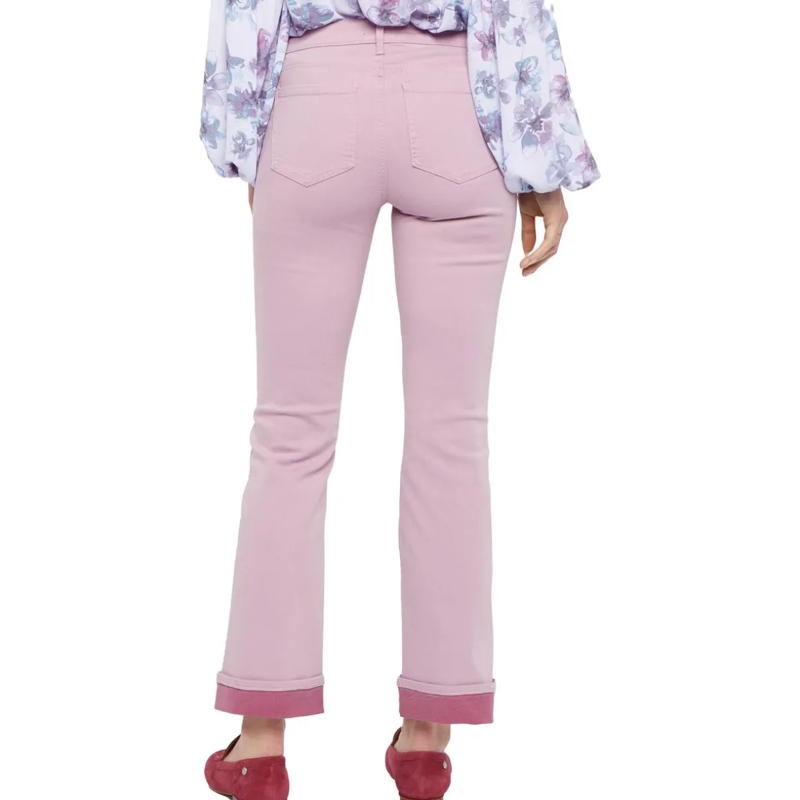 Barbara Cuffed Denim Bootcut Jeans