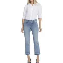 Barbara Frayed Hem Denim Bootcut Jeans