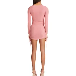 BB Dakota #1 Crush Long Sleeve Drawstring Mini Dress
