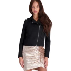 BB DAKOTA by Asymmetric Cropped Moto Jacket