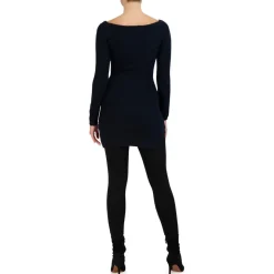 BCBG Max Azria Ribbed Knit Long Sleeve Mini Sweaterdress