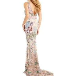 Beaded Long Evening Dress