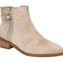 BEATRICE Block Heel Faux Suede Ankle Boots
