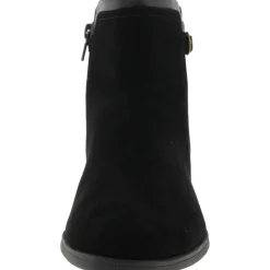 BEATRICE Block Heel Faux Suede Ankle Boots