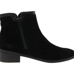 BEATRICE Block Heel Faux Suede Ankle Boots
