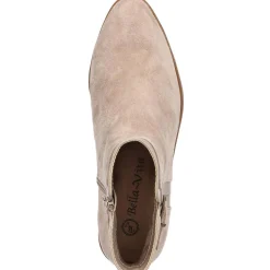 BEATRICE Block Heel Faux Suede Ankle Boots