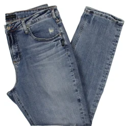 Beau Girlfriend Fit Mid Rise Straight Leg Jeans