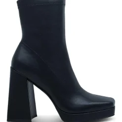 Beautee Square Toe Block Heel Booties