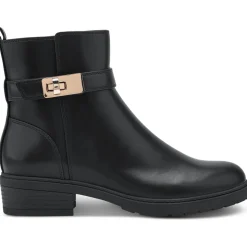 BECCAAP Faux Leather Ankle Boots