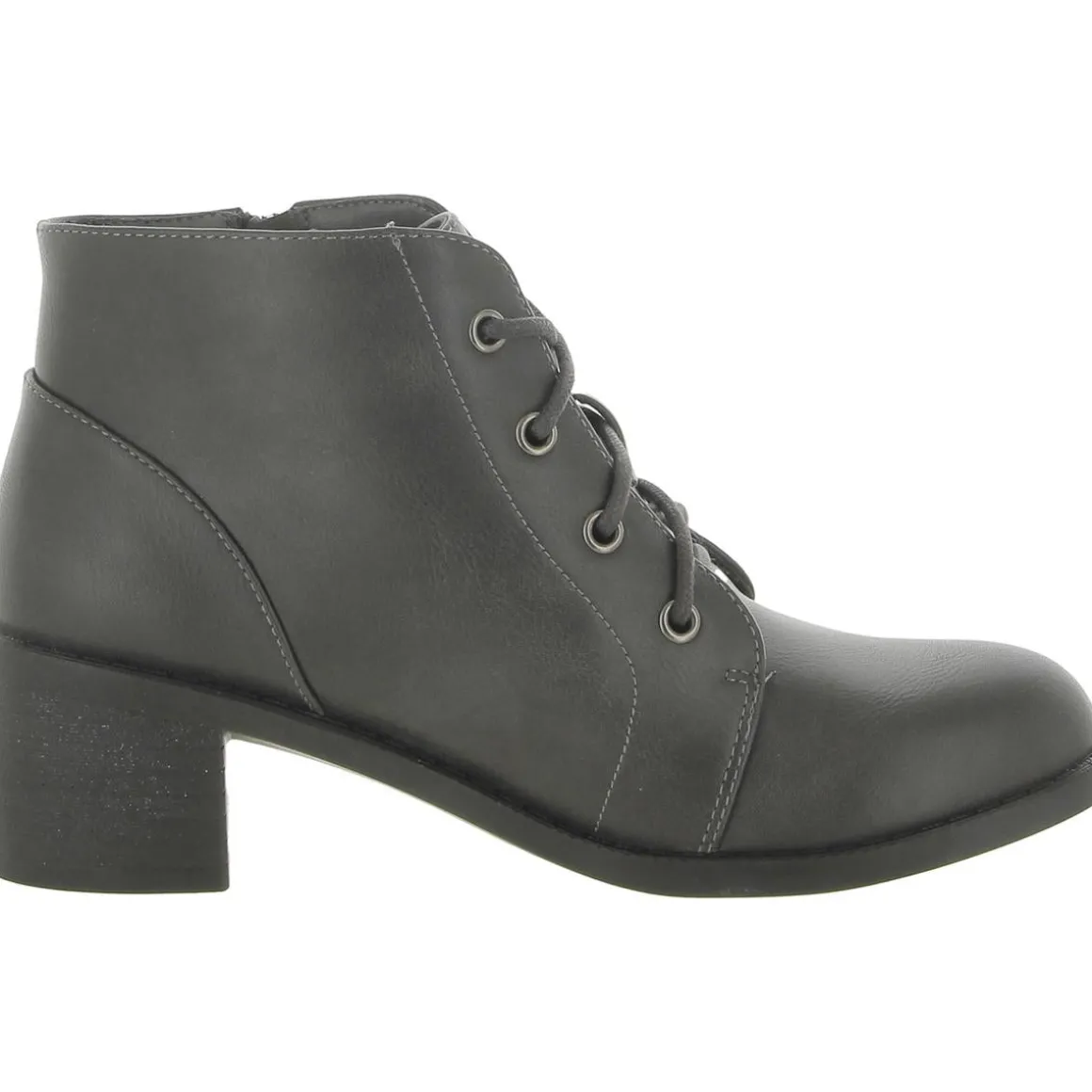 Becker Faux Leather Block Heel Ankle Boots