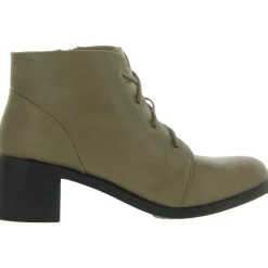 Becker Faux Leather Block Heel Ankle Boots