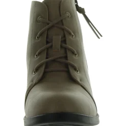 Becker Faux Leather Block Heel Ankle Boots