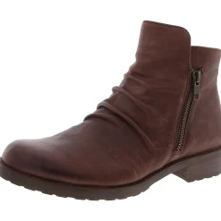 Beckie II Zipper Leather Ankle Boots