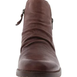 Beckie II Zipper Leather Ankle Boots