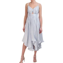 Below Knee Pleated Midi Dress