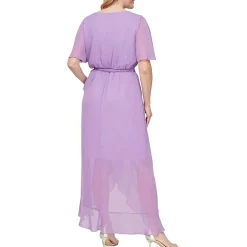 Belted Long Wrap Dress