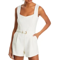 Belted Sleeveless Romper