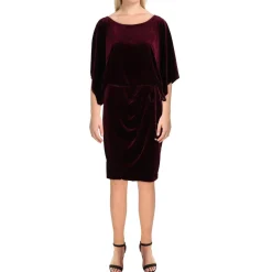 Belted Velvet Wrap Dress