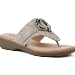 Benedict Faux Leather Thong Sandals