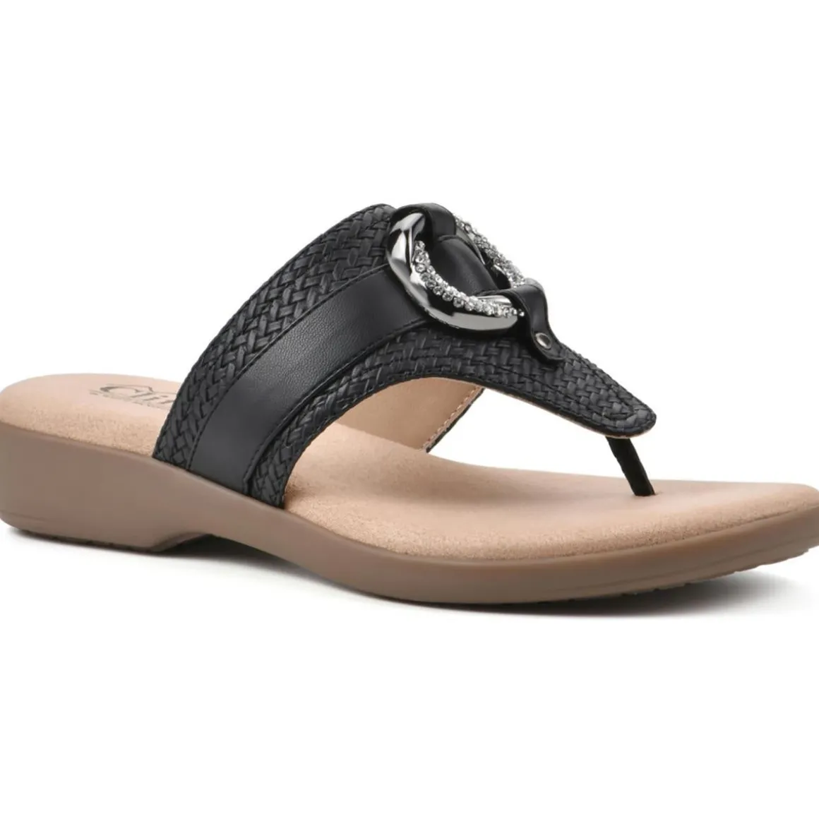 Benedict Faux Leather Thong Sandals