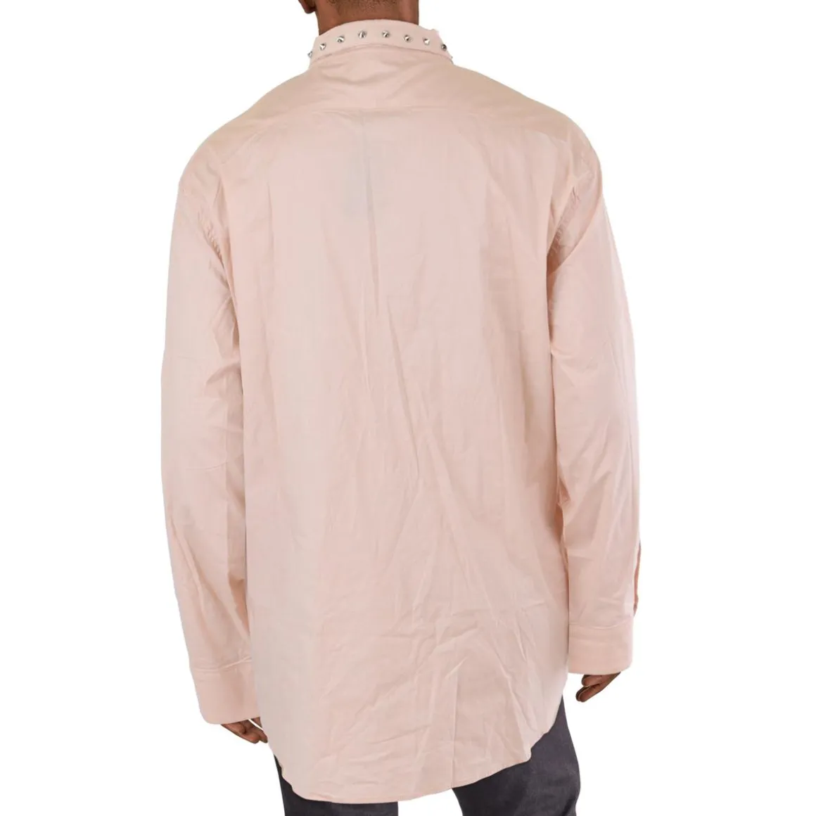 Big & Tall Cotton Blend Studded Button-Down Shirt