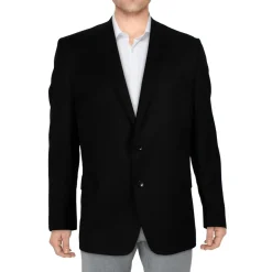 Big & Tall Kaplan Stretch Wool Two-Button Blazer