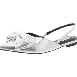 Bimbi Faux Leather Metallic Slingbacks