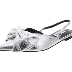 Bimbi Faux Leather Metallic Slingbacks