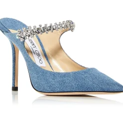 Bing 100 Rhinestone Pointed Toe Mules