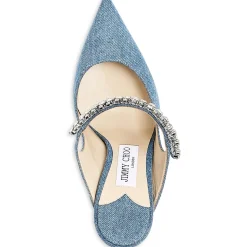 Bing 100 Rhinestone Pointed Toe Mules