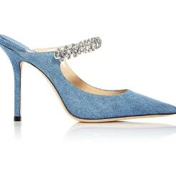 Bing 100 Rhinestone Pointed Toe Mules