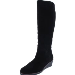 Binocular Suede Cold-Weather Knee-High Boots