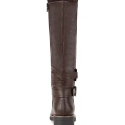 Blakelyy Faux Leather Buckle Knee-High Boots
