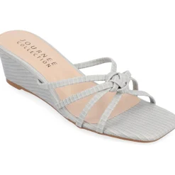 Blayke Faux Leather Slip-On Wedge Sandals