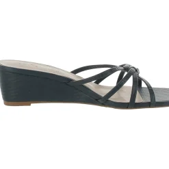 Blayke Faux Leather Slip-On Wedge Sandals