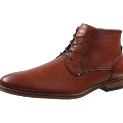 Blaze Faux Leather Lace-Up Chukka Boots