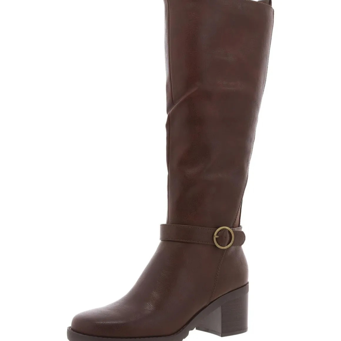 Block Heel Knee-High Boots