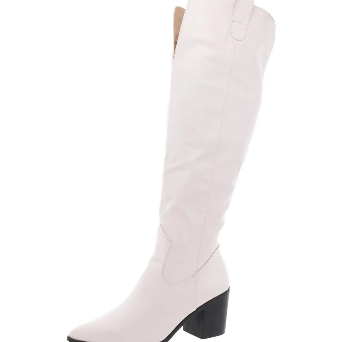 Block Heel Knee-High Boots