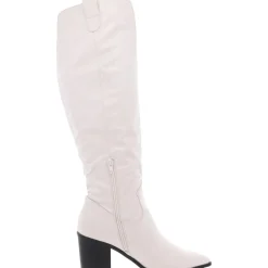 Block Heel Knee-High Boots