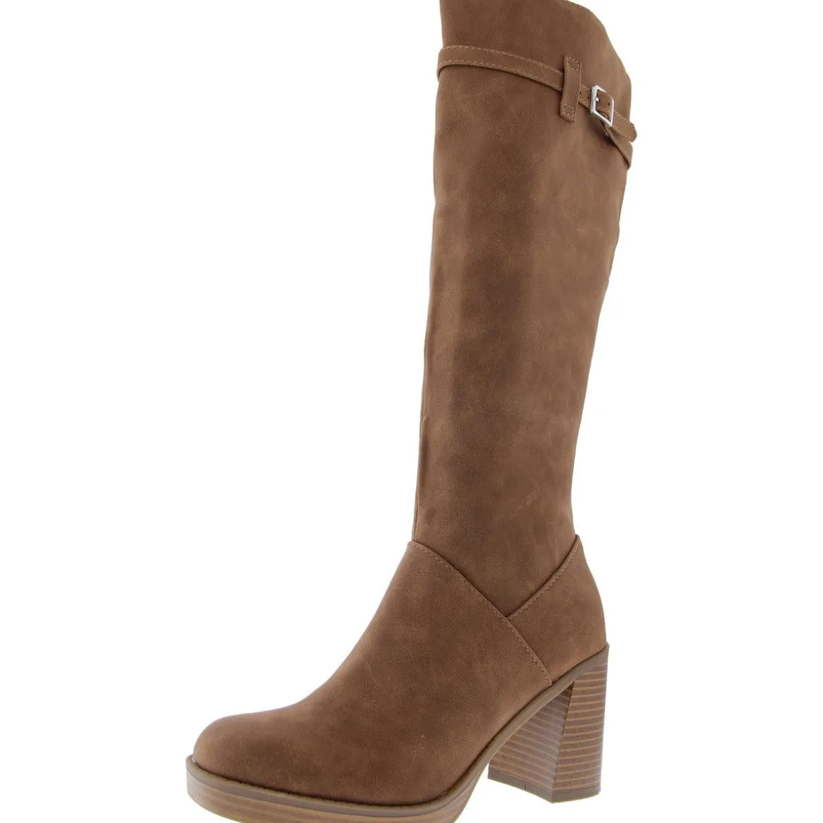 Block Heel Knee-High Boots