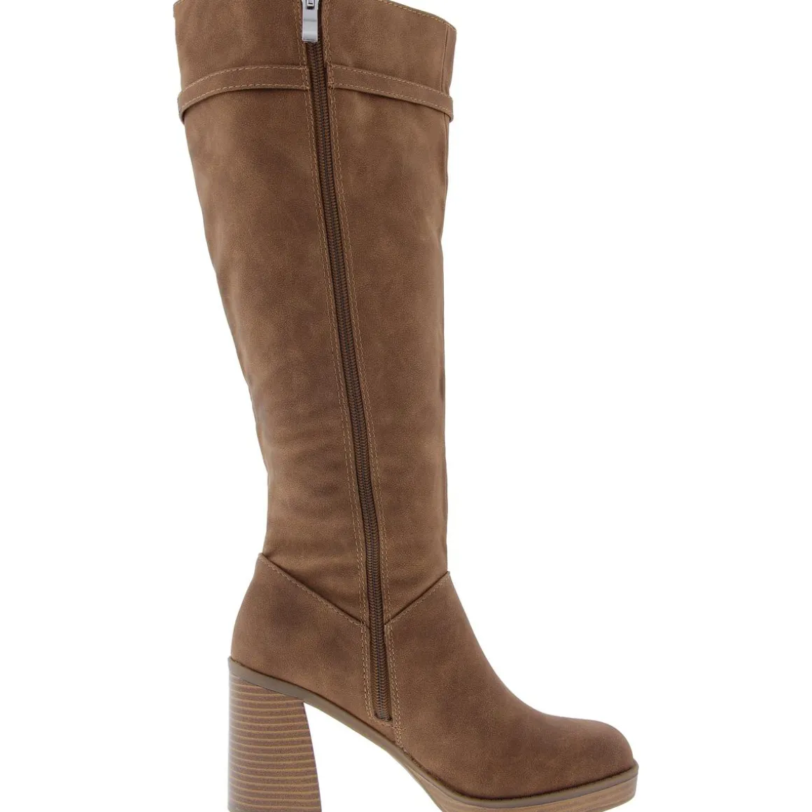 Block Heel Knee-High Boots