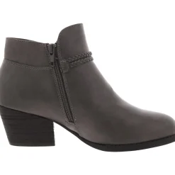 Block Heel Faux Leather Booties