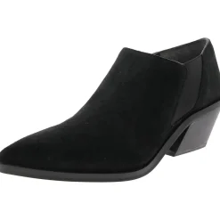 Block Heel Faux Suede Ankle Boots