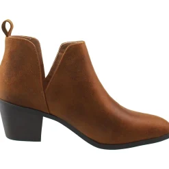Block Heel Faux Suede Ankle Boots