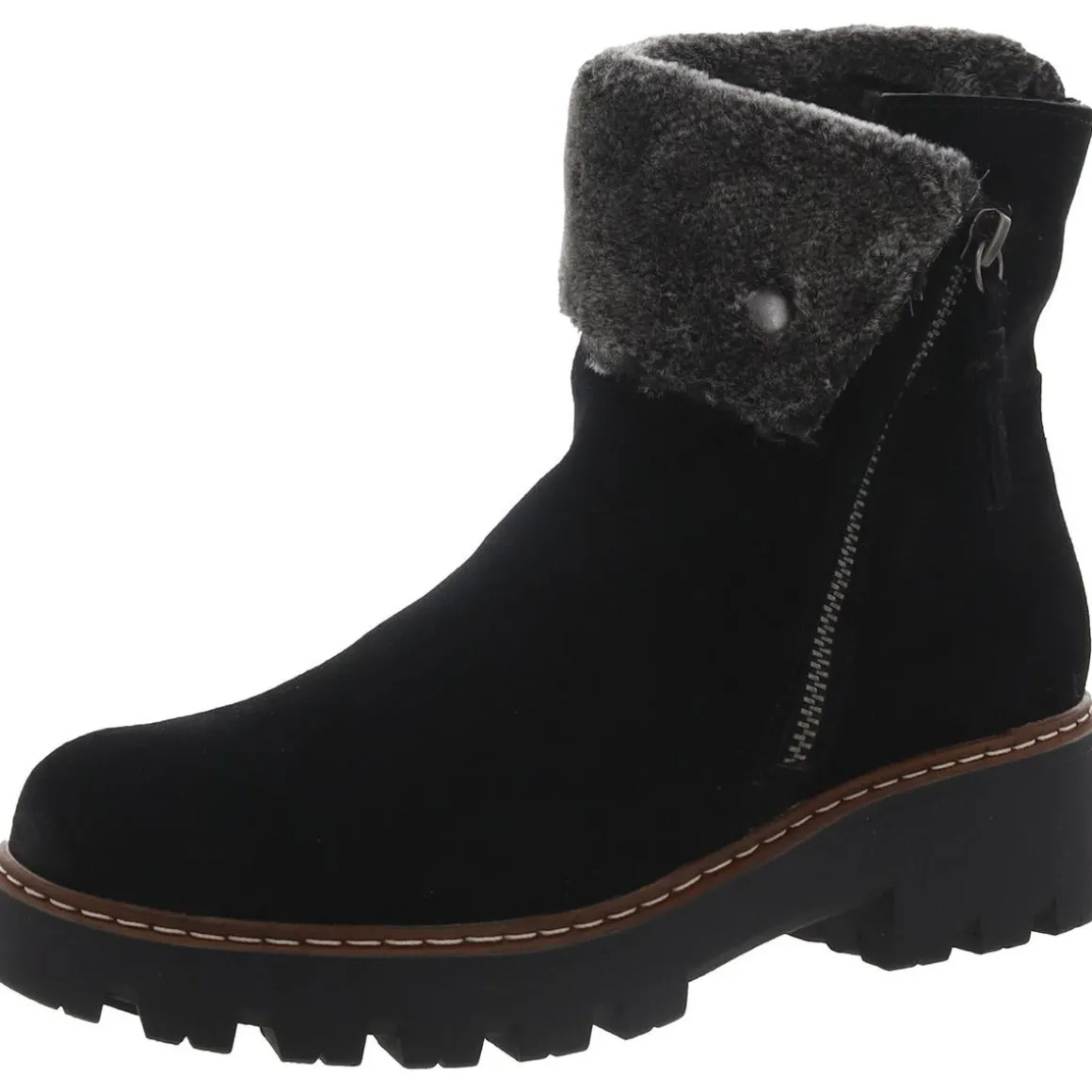 Block Heel Mid-Calf Boots